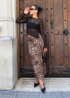 Pollera Rib morley animal print c-tajo #789-P - comprar online