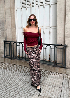 Pollera Rib morley animal print c-tajo #789-P en internet