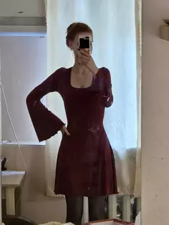 Vestido corset corto BORDO - comprar online