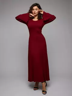 Vestido corset largo BORDO - comprar online