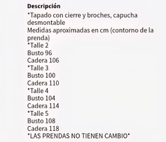 TAPADO GRETA - tienda online