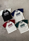 Remera m-corta combi ranglan estampa “1998 Brick Lane”#1027-E