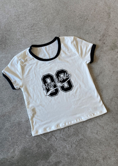 Remera modal soft estampado c-guía combi “New York 89” #1050 - comprar online