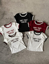 Remera modal soft estampado c-guía combi “Dont Text your Ex” #1050