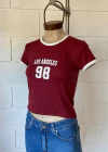 Remera modal soft estampado c-guía combi “Los Angeles” #1050