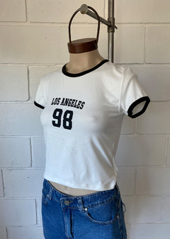 Remera modal soft estampado c-guía combi “Los Angeles” #1050 - tienda online