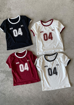 Remera modal soft estampado c-guía combi “04 NY” #1050