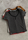 Remera morley rayado rulote con 3 botones