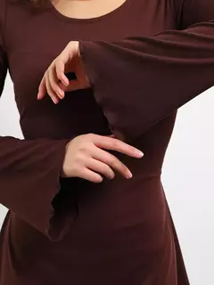 Vestido corset corto CHOCOLATE