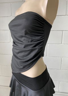 Top straples modal soft frunce laterales c-pico #1437 - tienda online