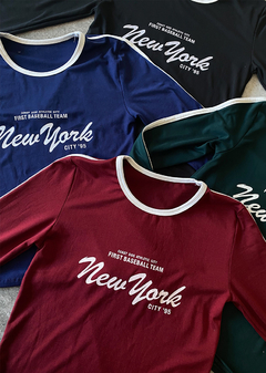 Remera modal soft m-larga estampado guía combi #1500-3 «New York» - Edna Modas