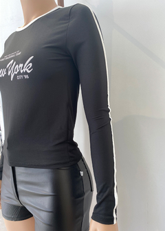 Remera modal soft m-larga estampado guía combi #1500-3 «New York» en internet
