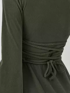 Vestido corset largo VERDE - Edna Modas