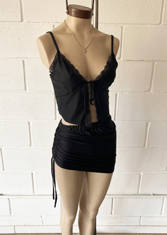 Top tricot c-puntillas abierto - Edna Modas