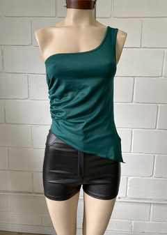 Top modal soft 1 hombro c-frunce lateral y tajo en pico #2157-2 en internet