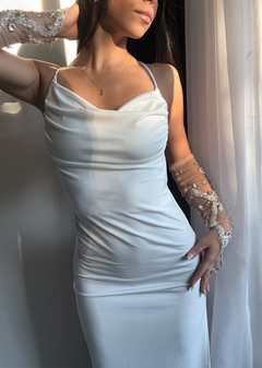 Vestido microfibra buche c-frunce laterales y trasera #238-3 - comprar online