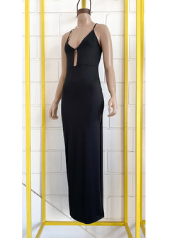 Vestido microfibra cabado y frente y espalda c-tajo abierto #273-3 - tienda online