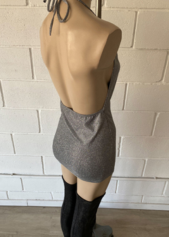 Vestido Crep Gliter buche p-atar - Edna Modas