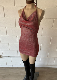 Vestido Crep Gliter buche p-atar