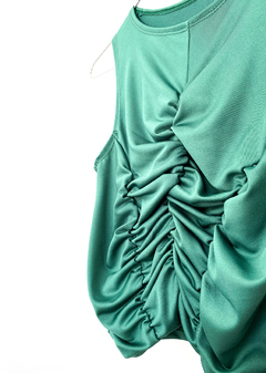 Musculosa micro c-recorte 3 frunces #3320-2 - Edna Modas
