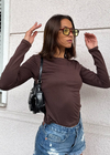 Remera modal soft m-larga cuello bote #3722-3