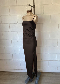 Vestido micro c-tiras tablas laterales y tajo frontal #387-3 - comprar online