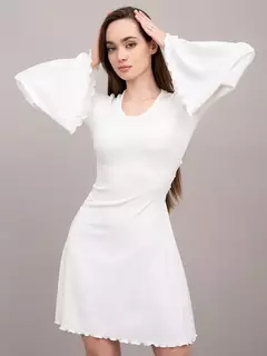 Vestido corset corto BLANCO/CREMA - Edna Modas