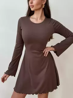 Vestido corset corto CHOCOLATE - Edna Modas