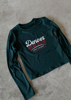 Remera modal soft m-larga estampado «Denver» #4033-3E - tienda online