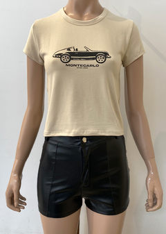 Remera m-corta modal soft estampado ”Montecarlo″ #4033-E