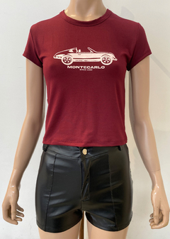 Remera m-corta modal soft estampado ”Montecarlo″ #4033-E - Edna Modas