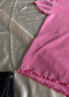 Remera tull lurex con rulote m-c #4900 en internet