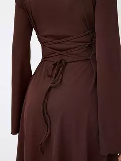 Vestido corset corto CHOCOLATE
