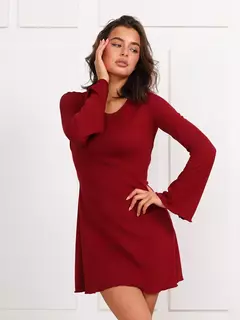Vestido corset corto BORDO en internet