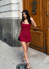 Vestido micro Gliter tiras de cordón elástico #500-G