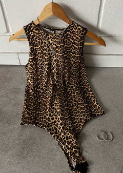 Body Animal Print modal soft s- manga cuello redondo #7289-P