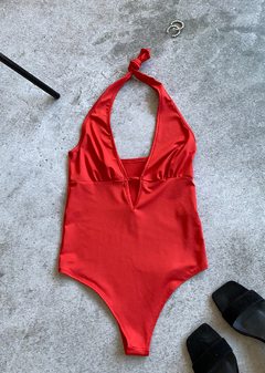 Body microfibra escote V profundo Marylin p-atar #7616 - Edna Modas