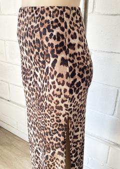 Pollera Rib morley animal print c-tajo #789-P