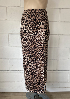 Pollera Rib morley animal print c-tajo #789-P - Edna Modas