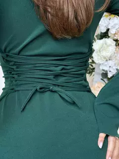 Vestido corset largo VERDE - comprar online