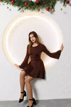 Vestido corset corto CHOCOLATE - Edna Modas