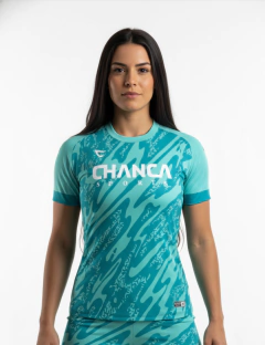 061 - CAMISETA VERDE ÁGUA FUTEVÔLEI FEMININA - comprar online