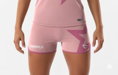 063 - SHORTS ROSA ESTRELA FUTEVÔLEI FEMININO - comprar online