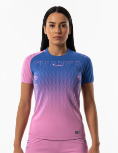 CLEAN 19 - CAMISETA ROSA E AZUL FUTEVÔLEI FEMININO - comprar online