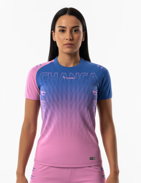 CLEAN 19 - CAMISETA ROSA E AZUL FUTEVÔLEI FEMININO - comprar online