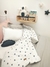 COMBO ALCOLCHADO REVERSIBLE BLANCO A ESTRELLAS GRIS CON PERLA + ALMOHADON COMBINADO en internet