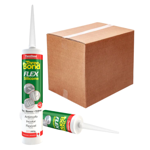 Flex Silicone Incolor 260g ThreeBond - Caixa com 12 unidades