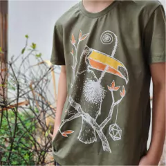 CAMISETA INFANTIL TUCANO- REDE CONTRA FOGO