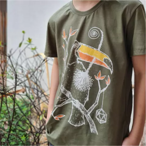 CAMISETA INFANTIL TUCANO- REDE CONTRA FOGO