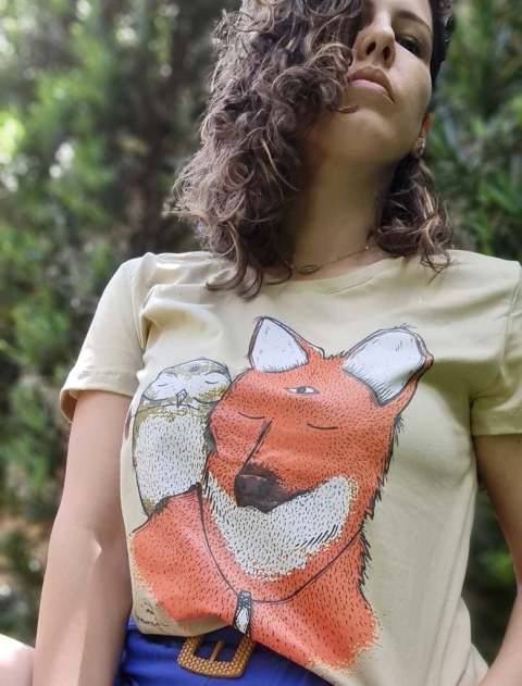 BABY LOOK LOBO CORUJA - REDE CONTRA FOGO